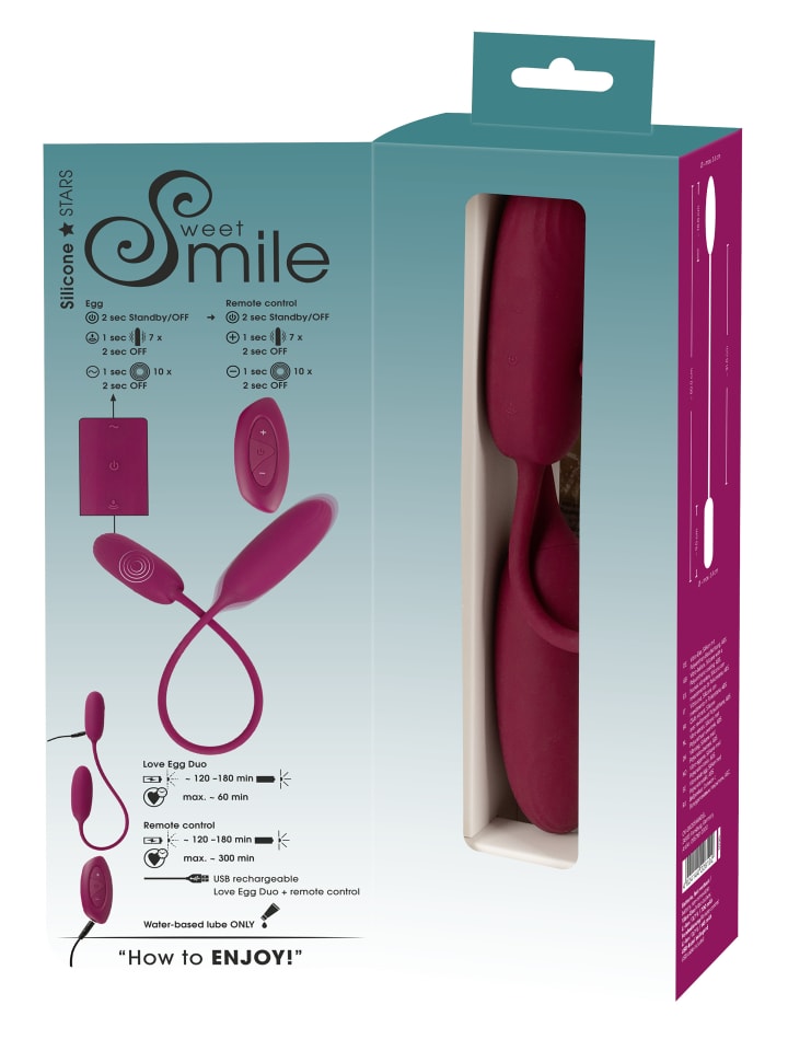 Sweet Smile Vibro-Ei RC Shaking & Vibrating Love Egg Duo in rot günstig kaufen 50 cm
