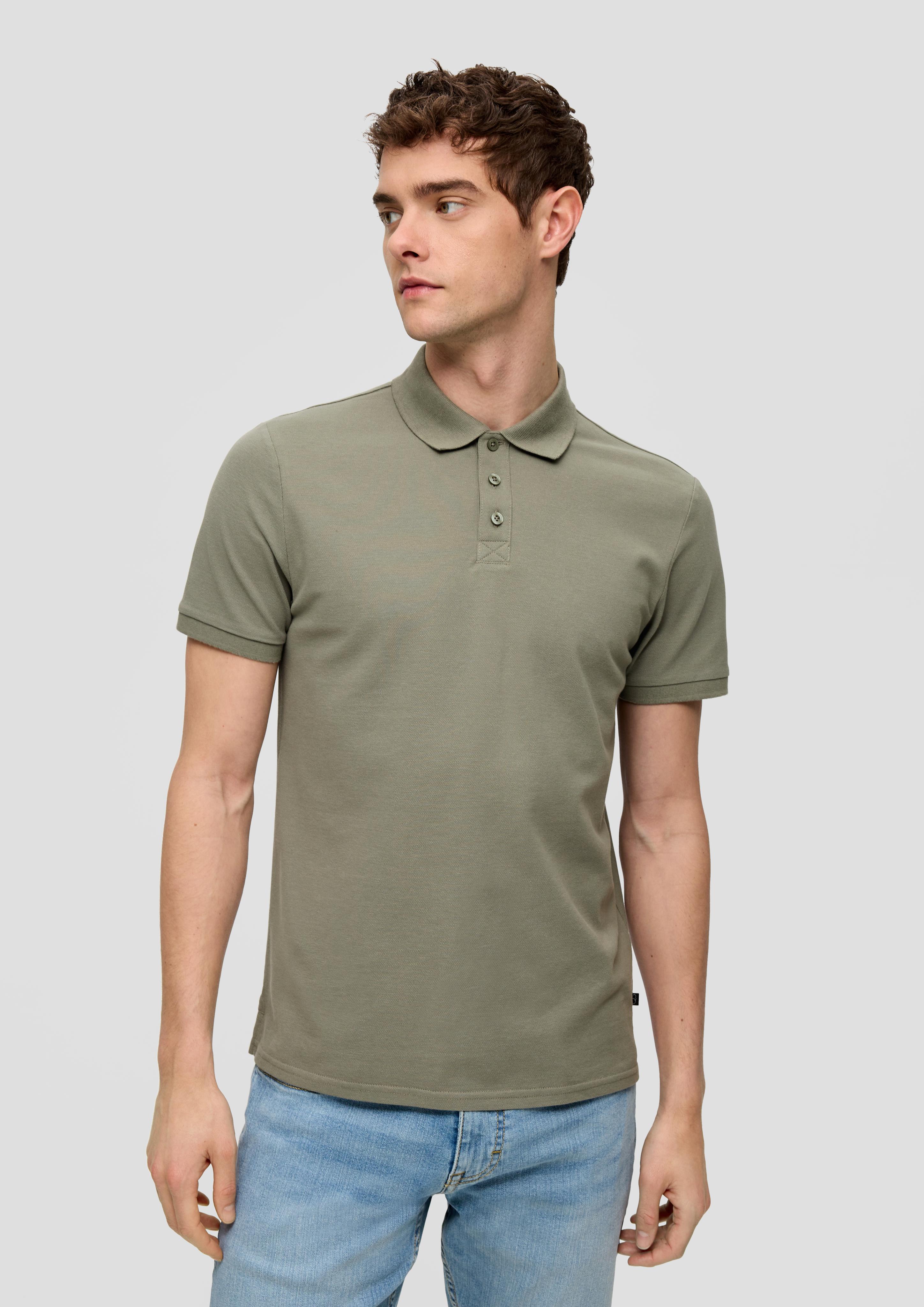 Poloshirt mit gestricktem Kragen  2140707-7380