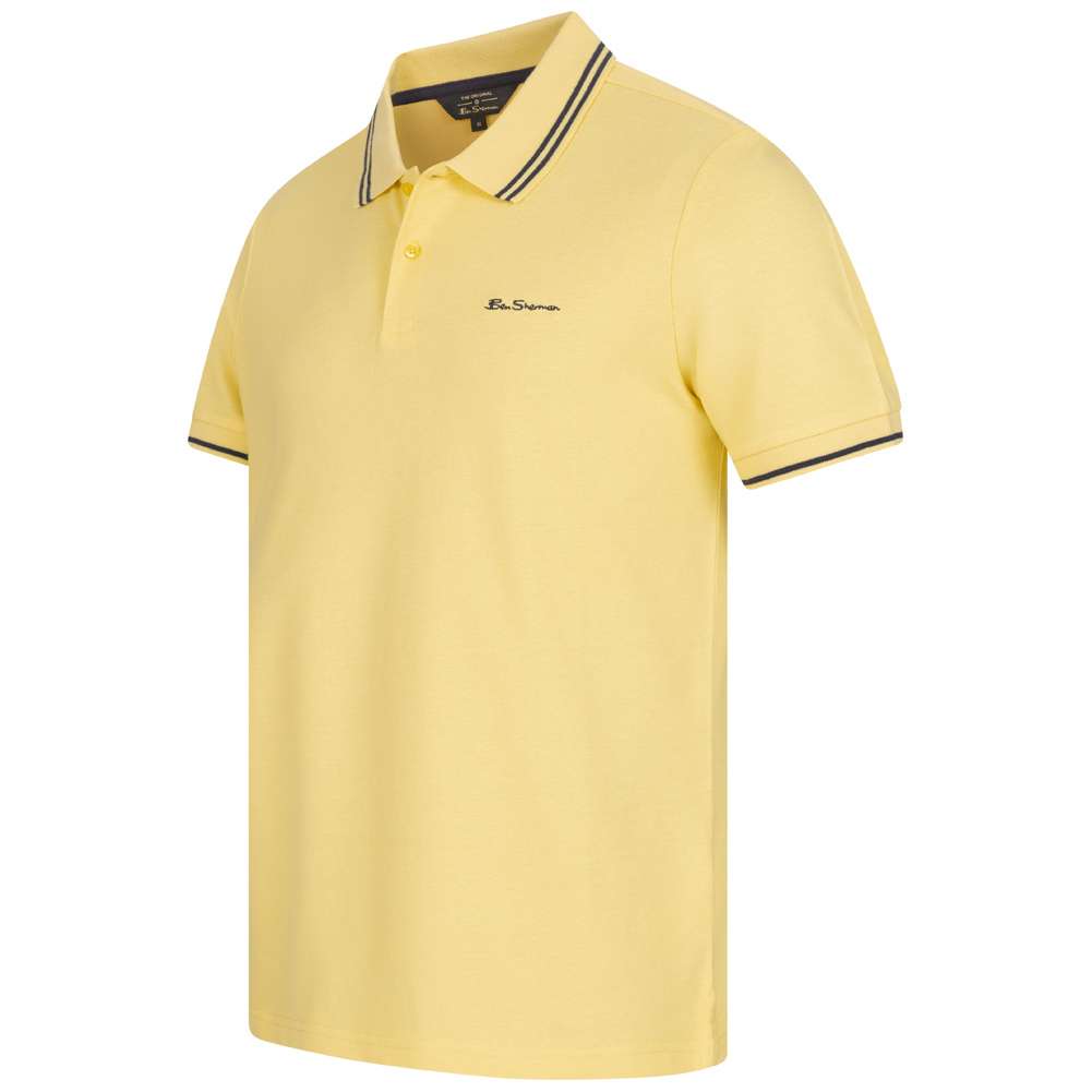 BEN SHERMAN Jersey Herren Polo-Shirt 0072550LEMON