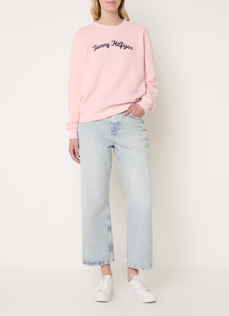 Pulover Tommy Hilfiger cu logo brodat