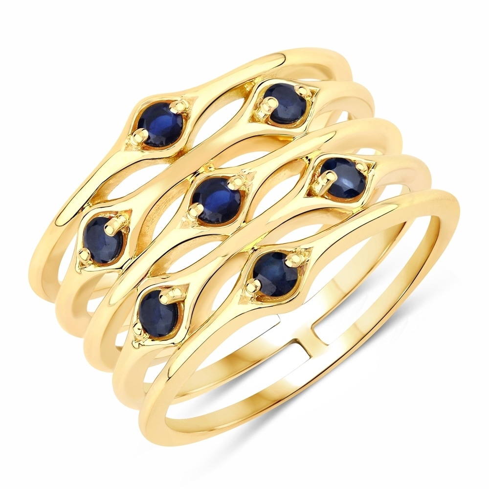 Rafaela Donata Bague Argent sterling Saphir en Or jaune Bague