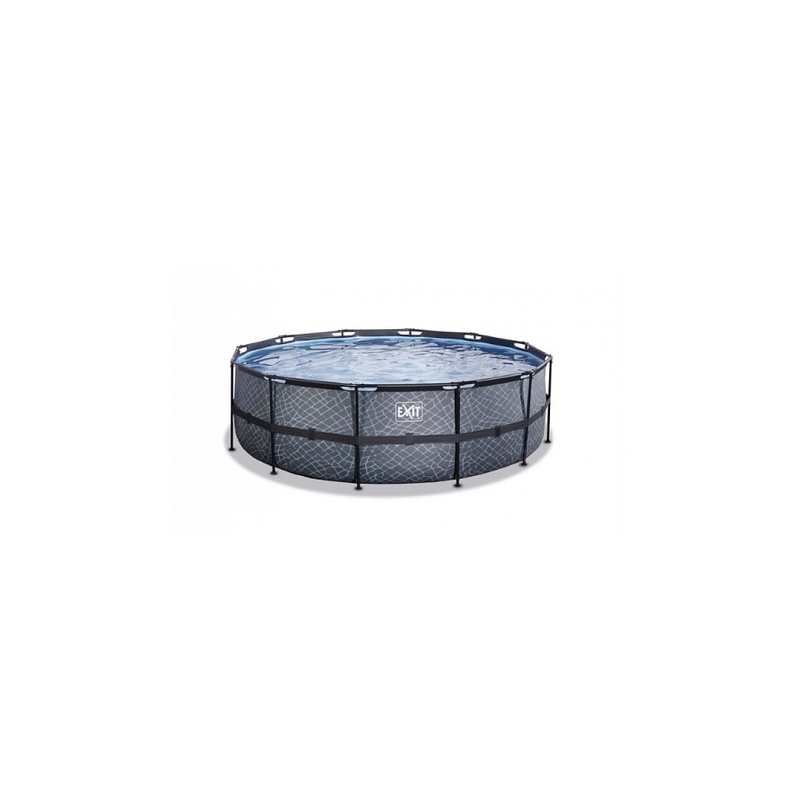 Piscine ø450cm 12v Stone Grise