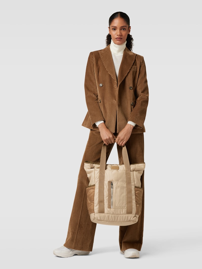 Rucksack mit Stepp- und Ziernähten Modell 'CADY' in sand