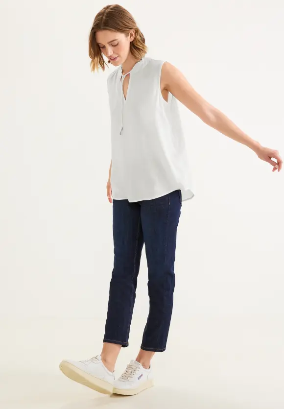 Street One Ärmellose Bluse mit Rüschen