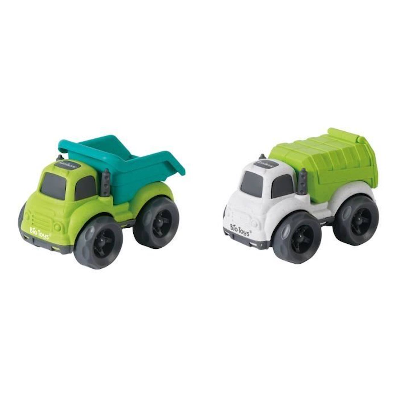 Pack de 2 camions en fibres de blé, recyclable et biodégradable vert