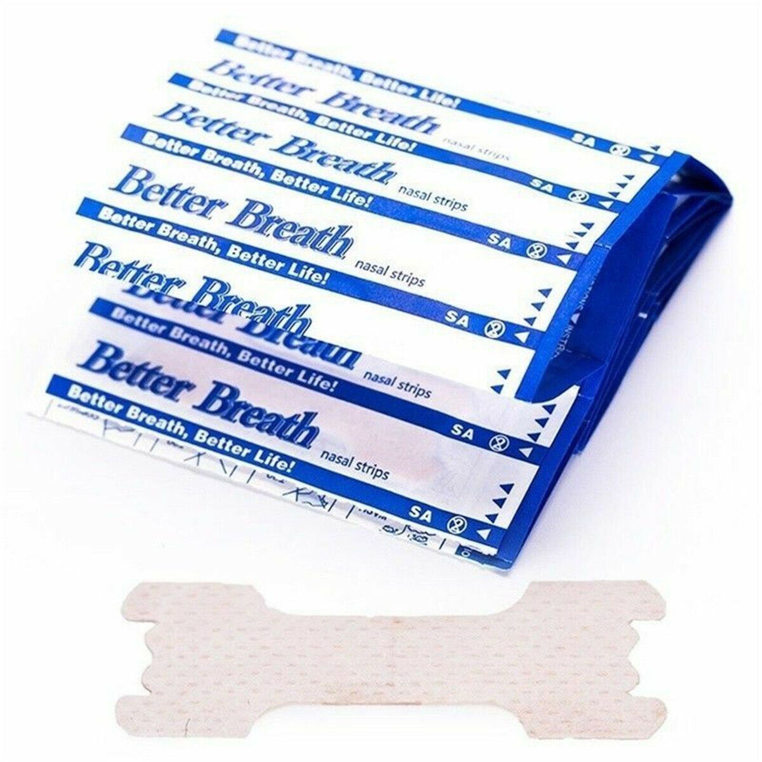 Olotos Nasenpflaster Nasenstrips Better Breath NasalStrips Pflaster Besser Atmen Schnarchen (100 St), Schnarch-Stop zur schnellen Linderung bei Schnarchproblemen