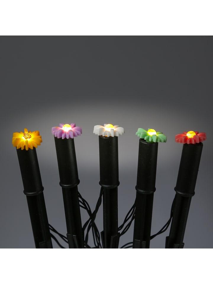 MARELIDA LED Solar Lichterkette Blumen 5 Beetstecker Gartenstecker H: 17cm in bunt günstig kaufen onesize