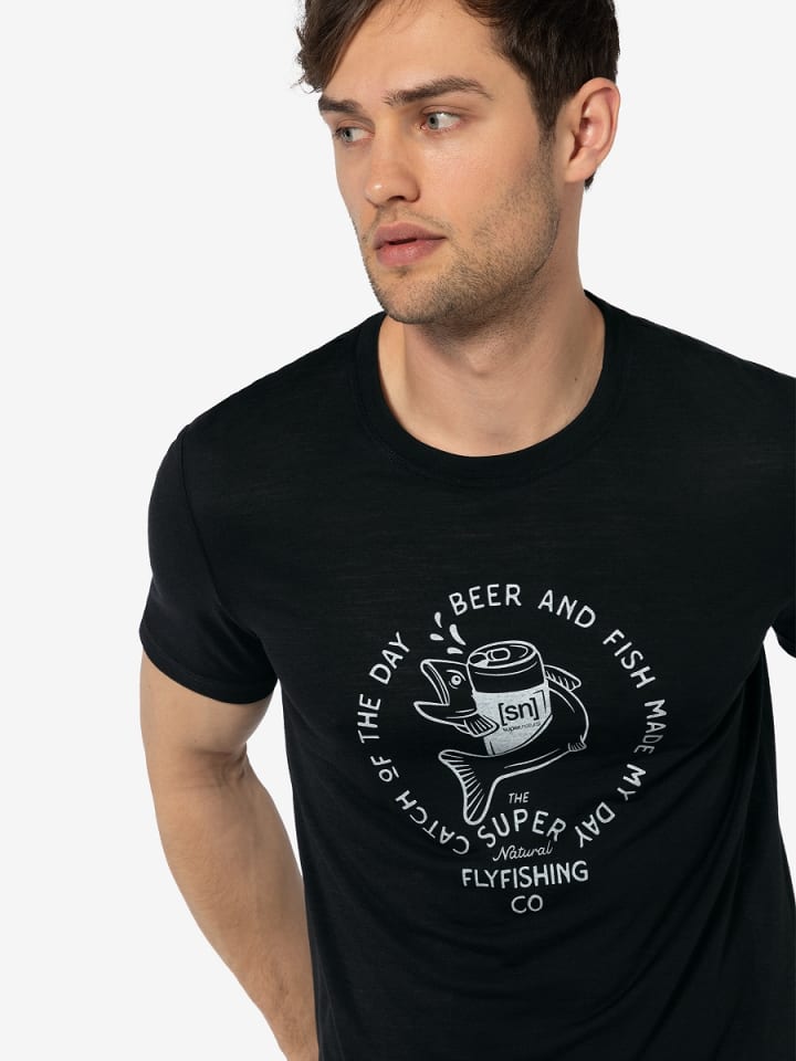 super.natural Merino T-Shirt JUHOS FINEST in schwarz günstig kaufen