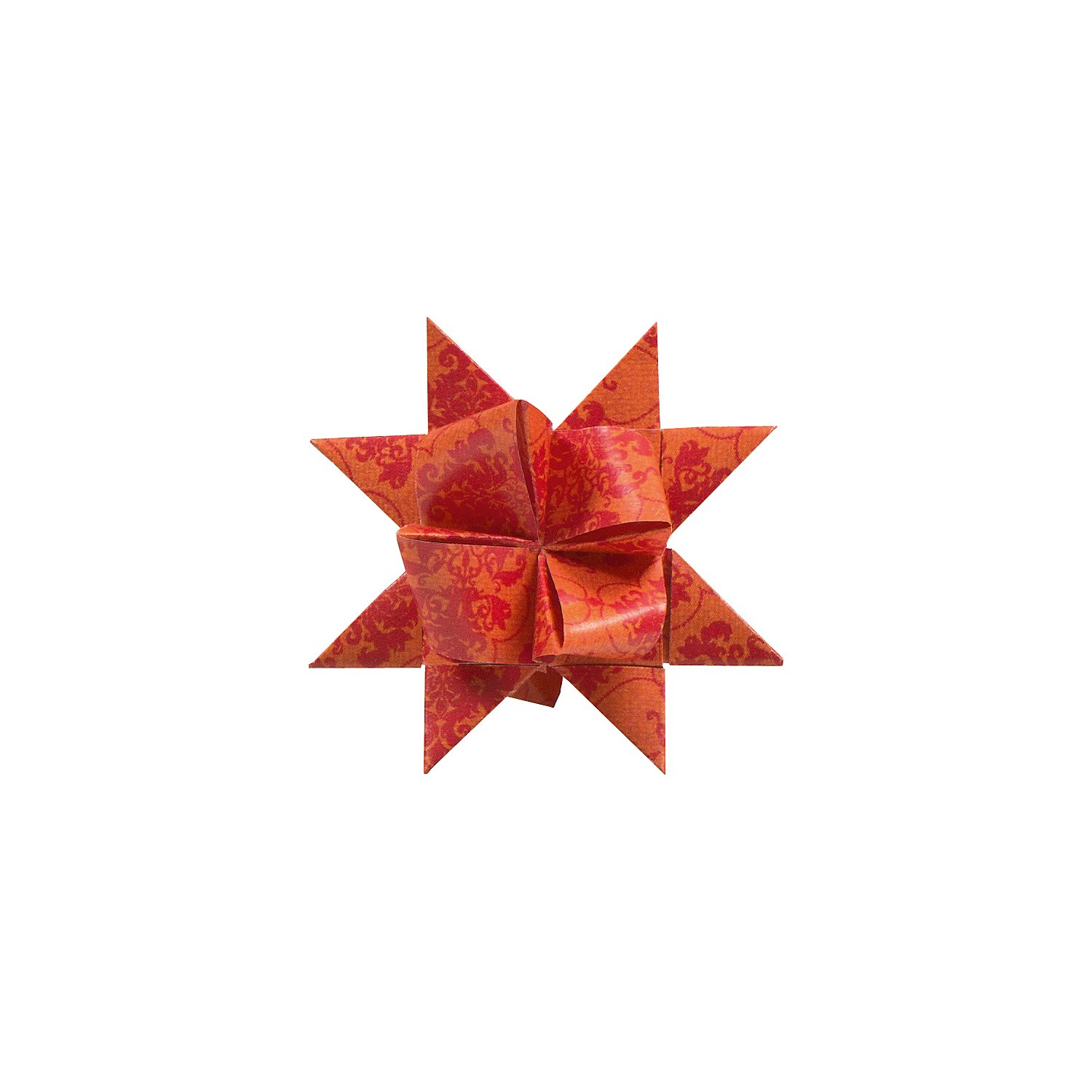 Papierstreifen-Set Fröbelsterne, rot-gold, 96 Streifen