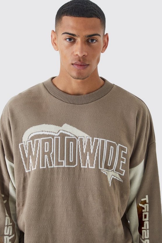 Kastiger Moto-Strickpullover