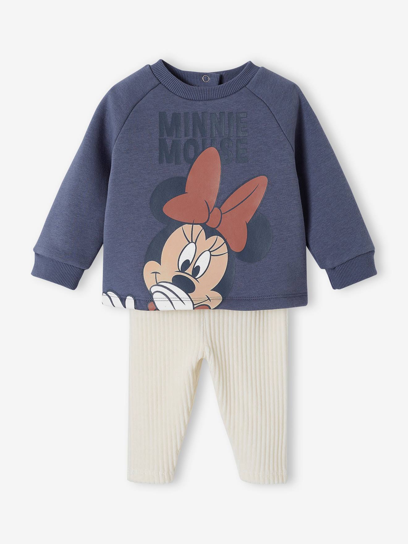 Minnie Baby-Set Disney MINNIE MAUS: Sweatshirt & Cordhose - dunkelblau