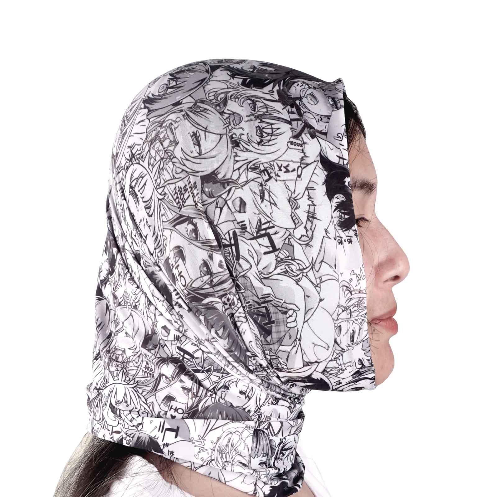 GalaxyCat Multifunktionstuch Ahegao Schlauchtuch mit Manga Gesichtern, Anime Multifunktionstuch, (Einzelpack, 1-St), Ahegao Multifunktionstuch