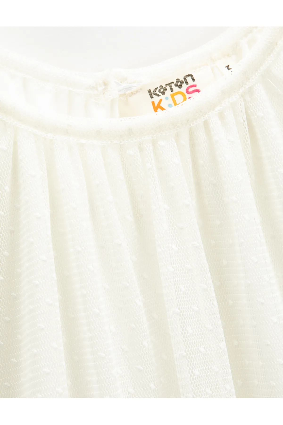 Koton  Midikleid, mit Tüll gefüttert, Schmetterlingsärmel, Rüschen, Rundhalsausschnitt