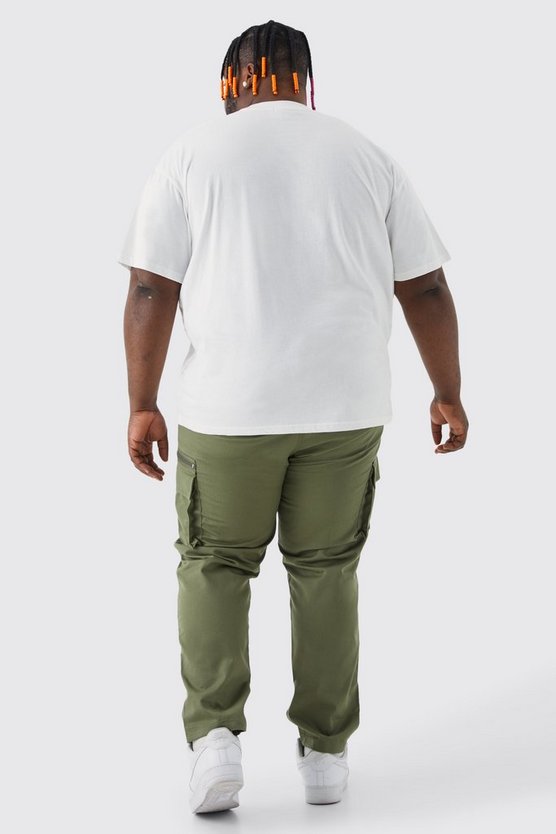 Plus lockere Ripstop Cargo-Hose mit Etikett