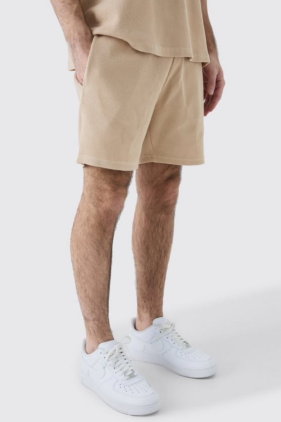 Slim-Fit Shorts in Waffeloptik