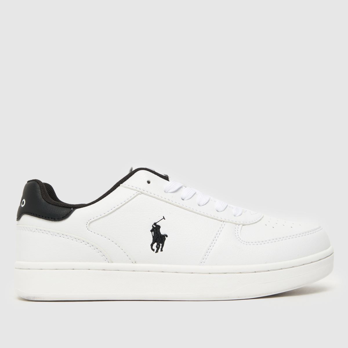 Polo Ralph Lauren vita och svarta court ii pojkar/ungdomsskor