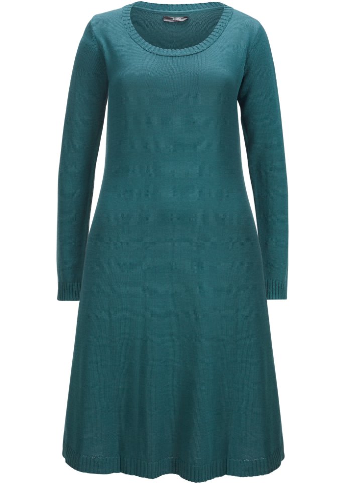 Knieumspielendes Strickkleid in ausgestellter Form