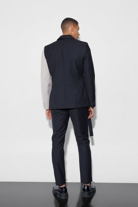 Slim-Fit Wickel-Anzugjacke