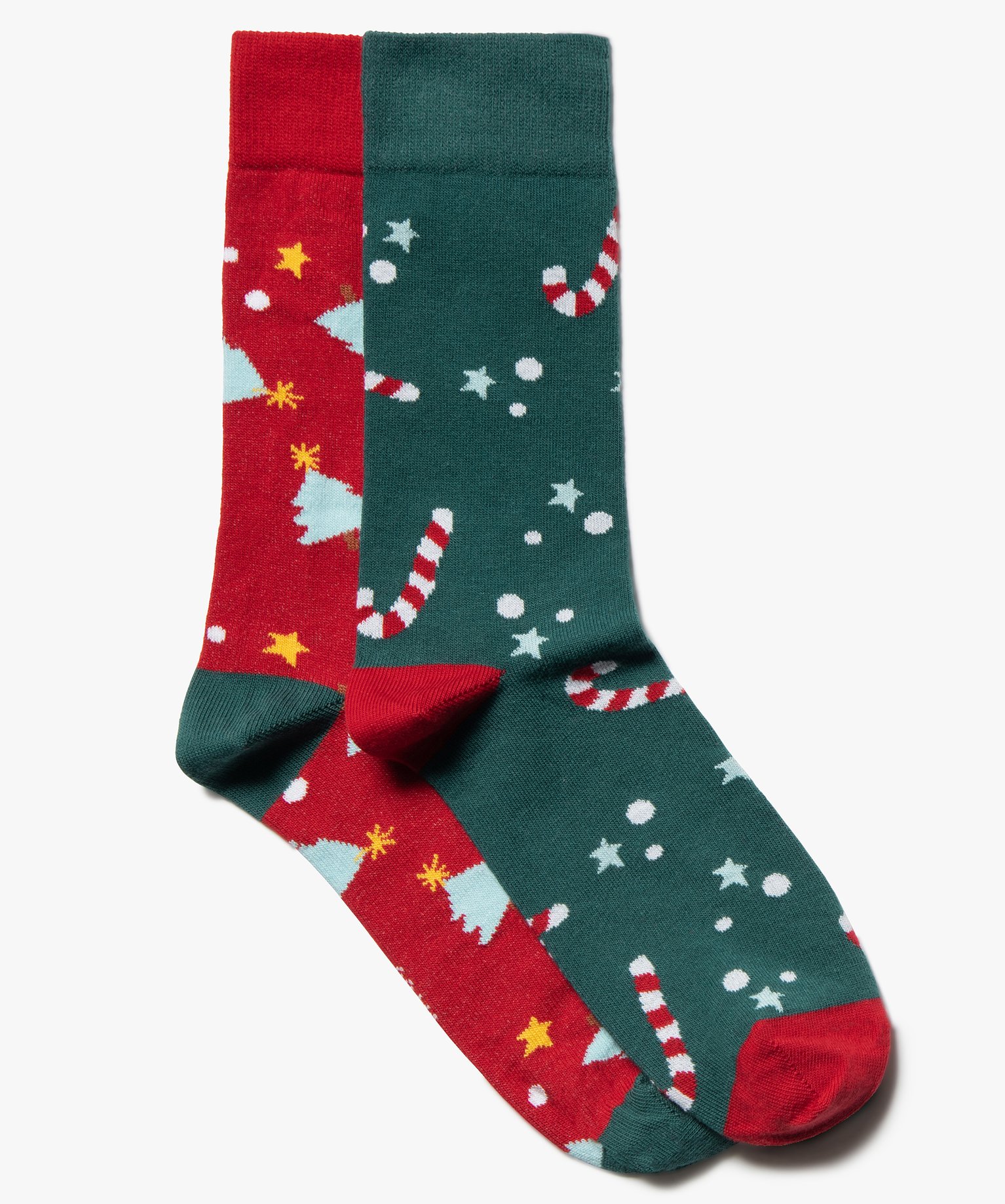 Chaussettes de Nol pour homme (lot de 2) vert | GEMO