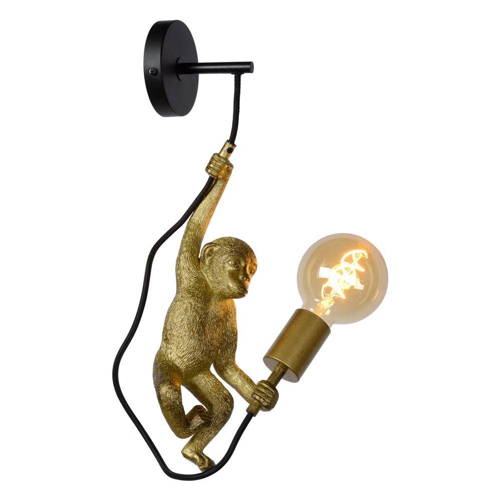 click-licht Wandleuchte Wandleuchte Extravaganza Chimp in Gold E27, keine Angabe, Leuchtmittel enthalten: Nein, warmweiss, Wandleuchte, Wandlampe, Wandlicht