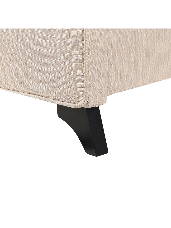 Beliani Doppelbett AMBASSADOR in Beige/Schwarz - (W) 192 x (H) 106 x (L) 216 cm günstig kaufen onesize