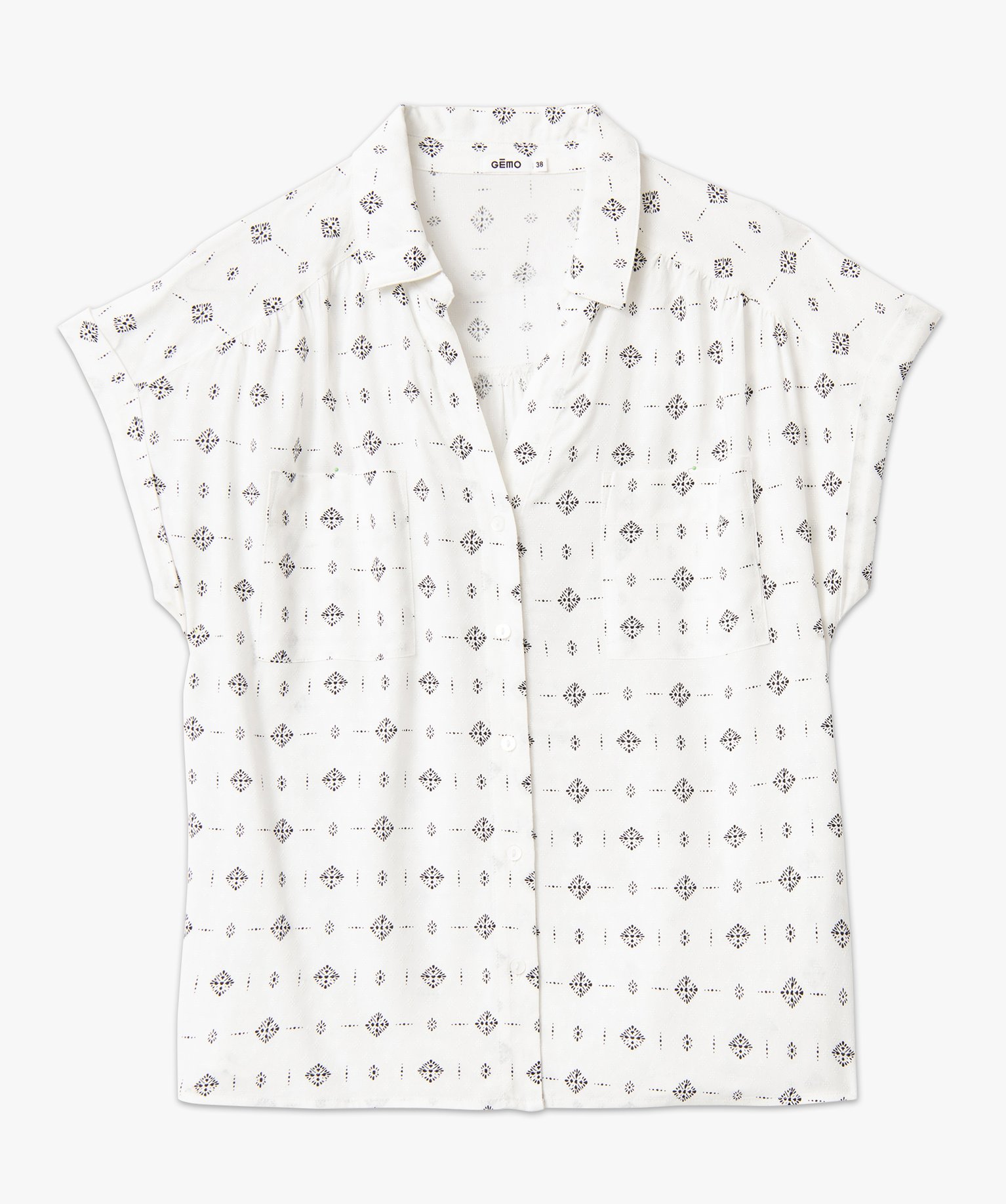 Chemise imprimée à manches courtes femme imprime | GEMO