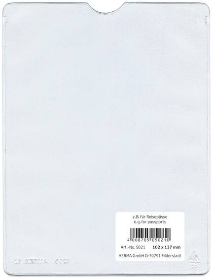 HERMA Ausweishüllen Transparent PP (Polypropylen) 11,5 x 8 cm 25 Stück