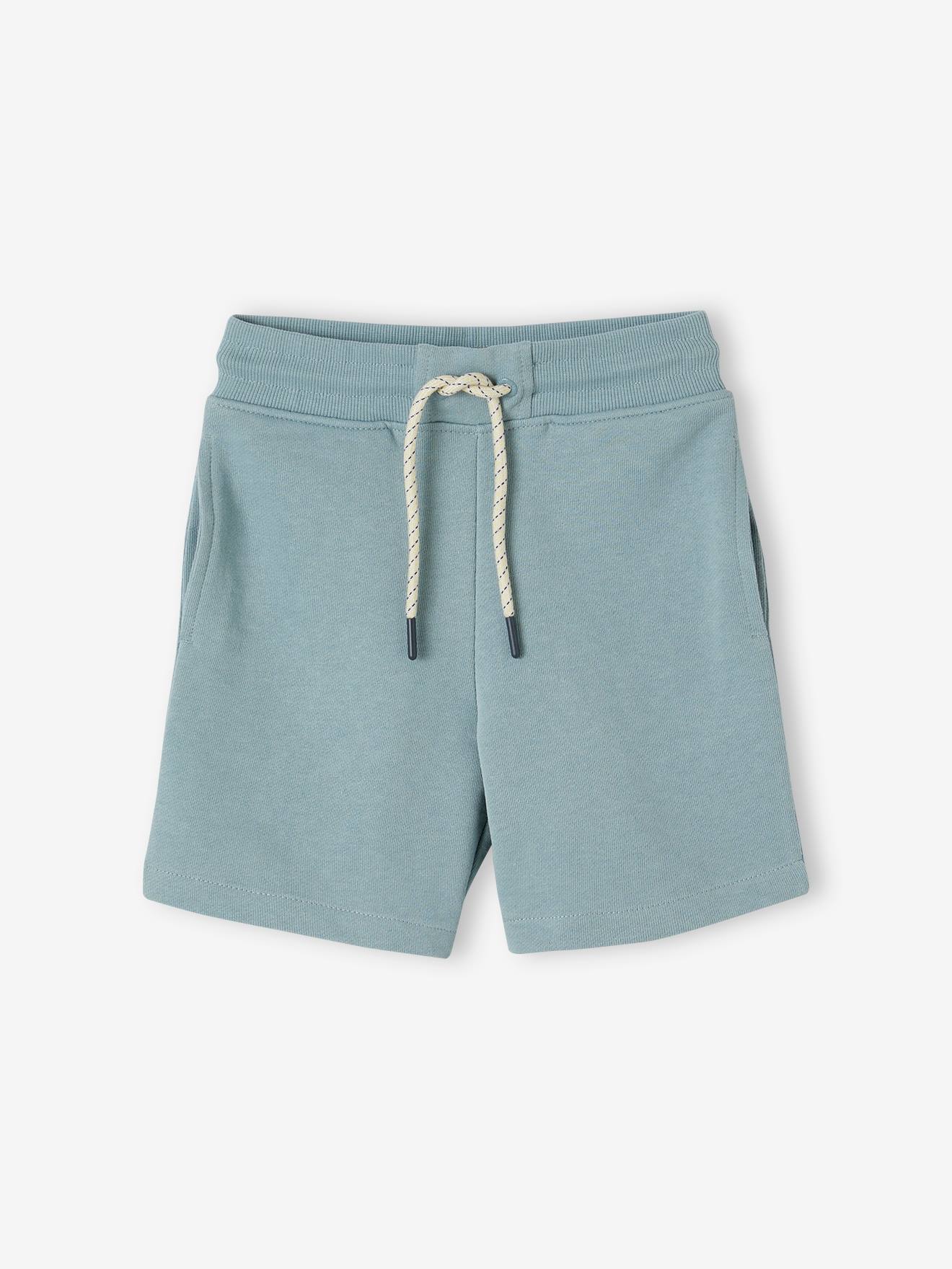 Vertbaudet Jungen Sport-Set: Sweatshirt & Shorts, personalisierbar Oeko-Tex - weiß meliert