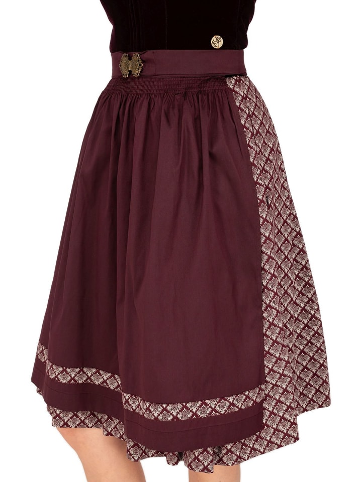 MarJo Midi Dirndl AMORBACH in dunkelrot günstig kaufen