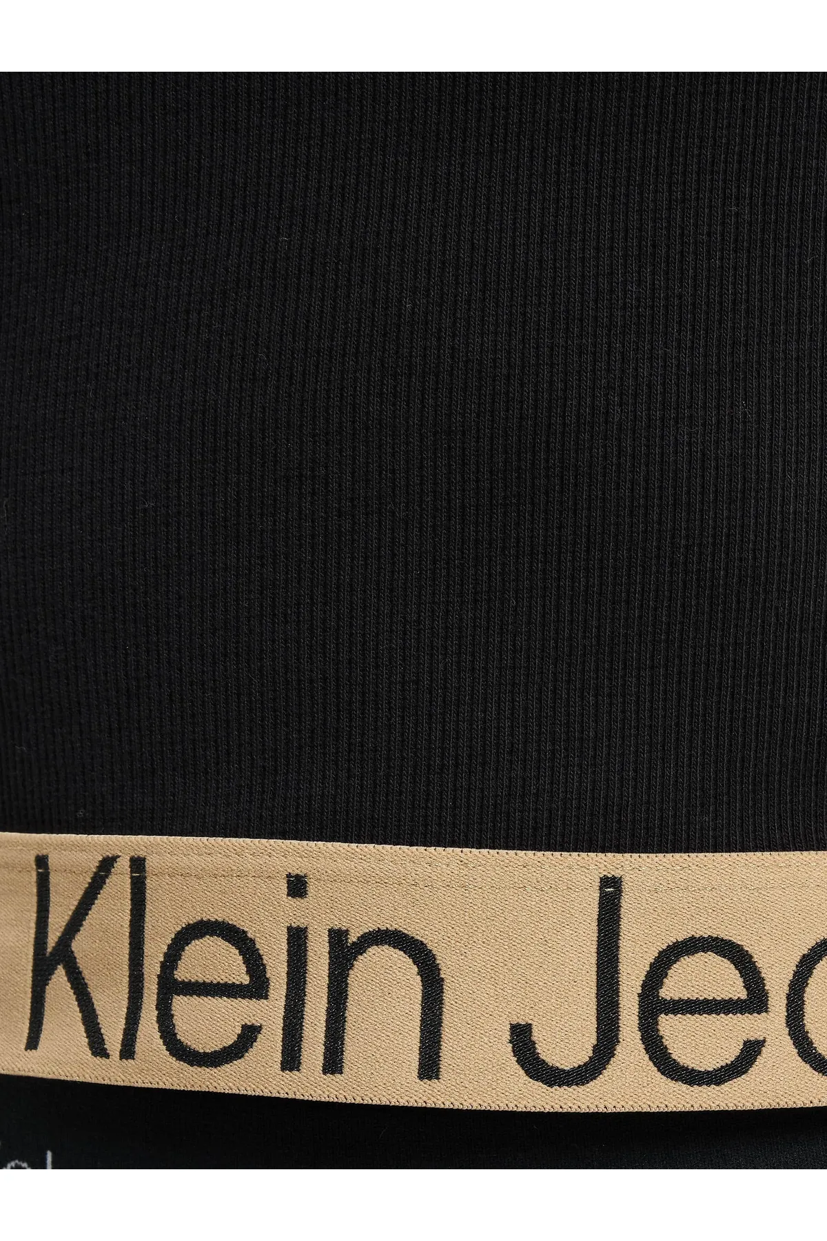 Calvin Klein  Damen Calvin Klein Jeans Logo Tape Rib T-Shirt mit kurzen Ärmeln