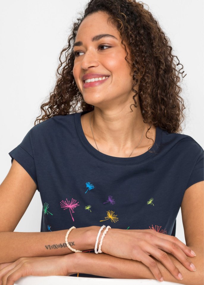 T-Shirt mit floralem Print