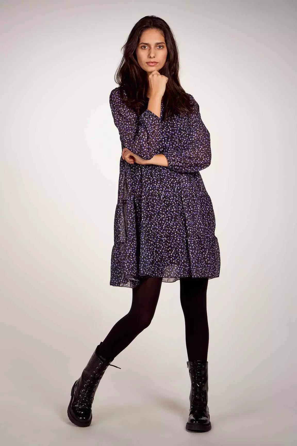 Hailys Robes Mi Longues Femme couleur violet