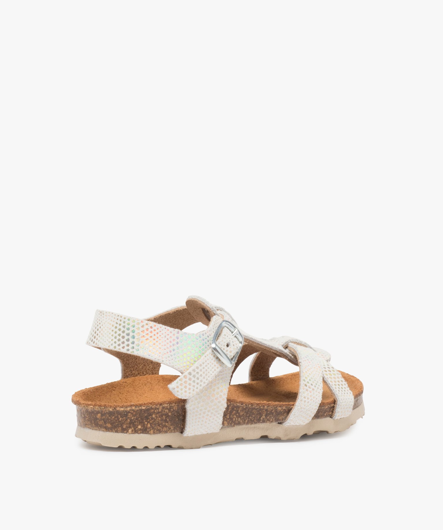 Sandales bébé fille avec motifs pailletés et semelle anat... beige | GEMO