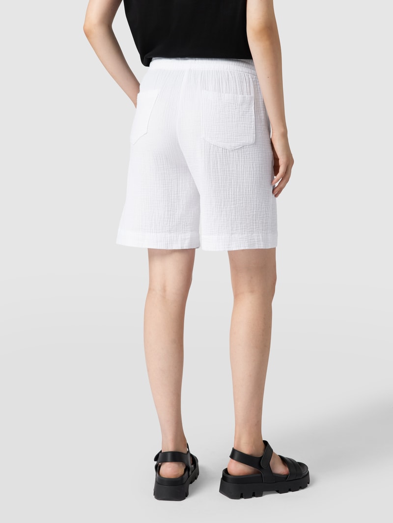 Bermudas mit Strukturmuster in weiß