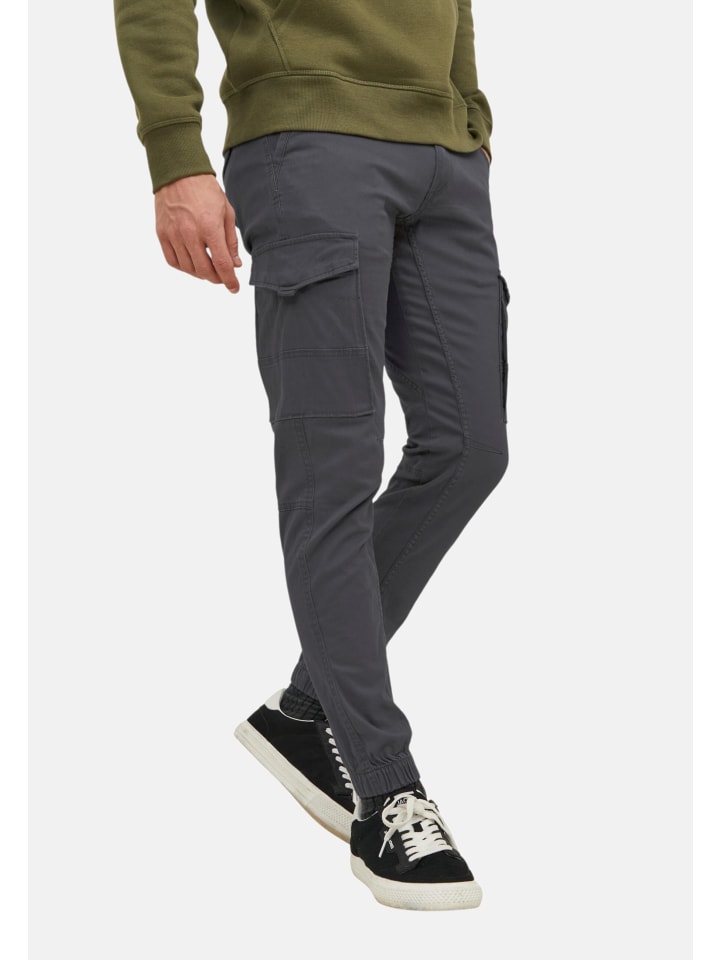 Jack & Jones Cargohose 'Paul Flake' in grau günstig kaufen