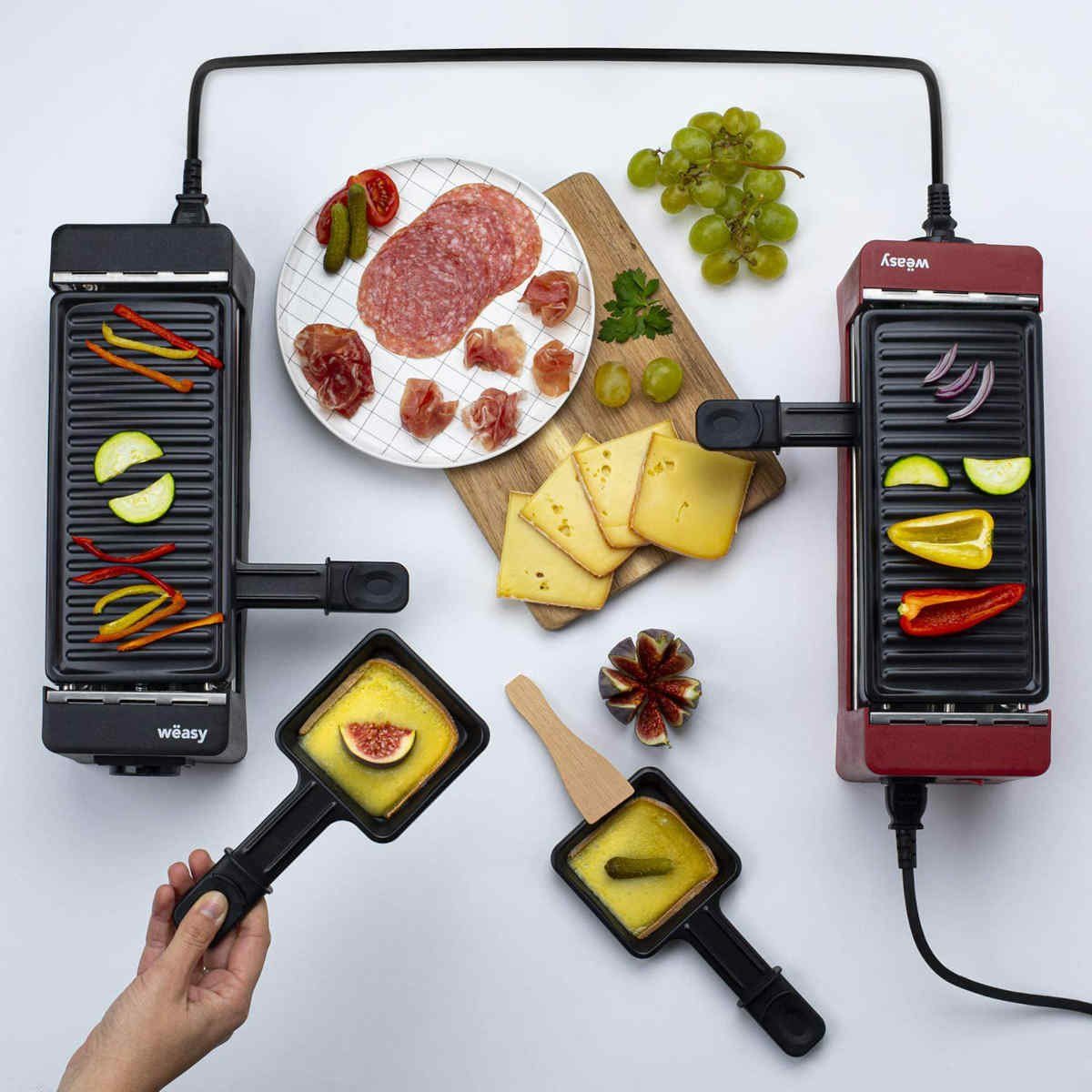 wëasy Raclette TAK12 Raclette-Set für 2 Personen, 400 W