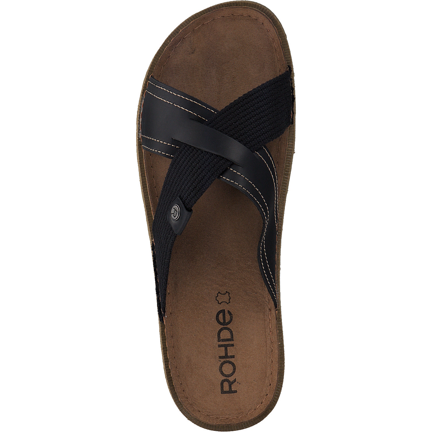 Rohde 5976, Pantoletten & Badeschuhe, Herren, Schwarz