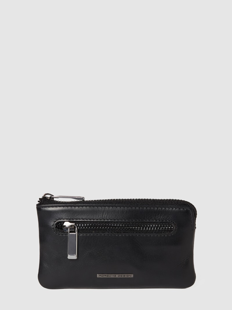 Portemonnaie aus Leder in schwarz