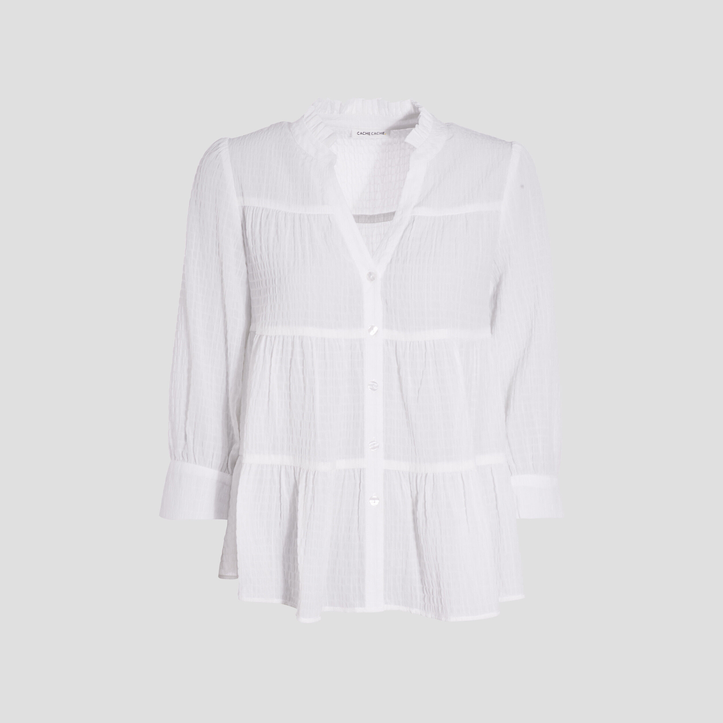 Blouse manches 3/4 ecru femme | Cache Cache