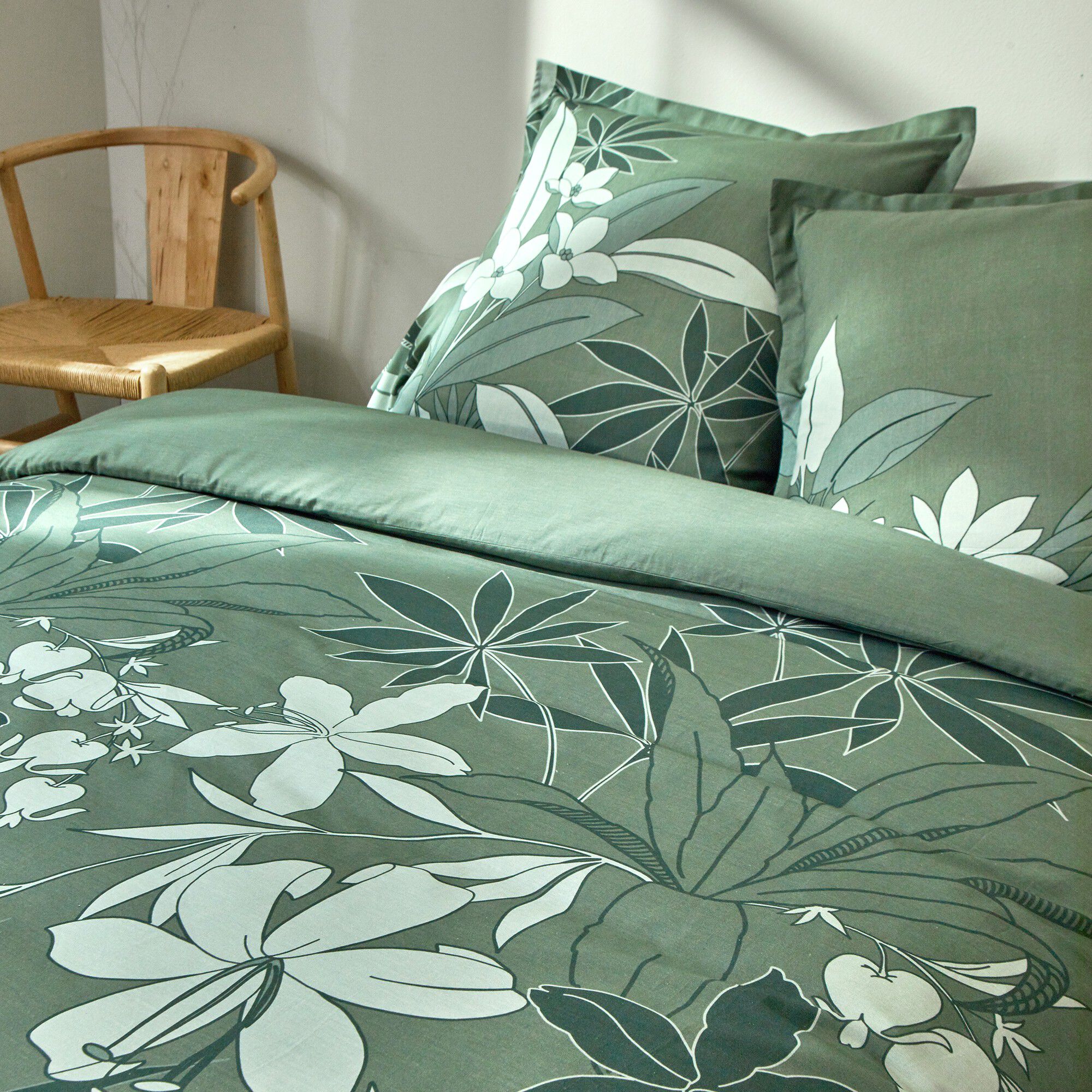 Linge de lit Émilie en coton imprimé