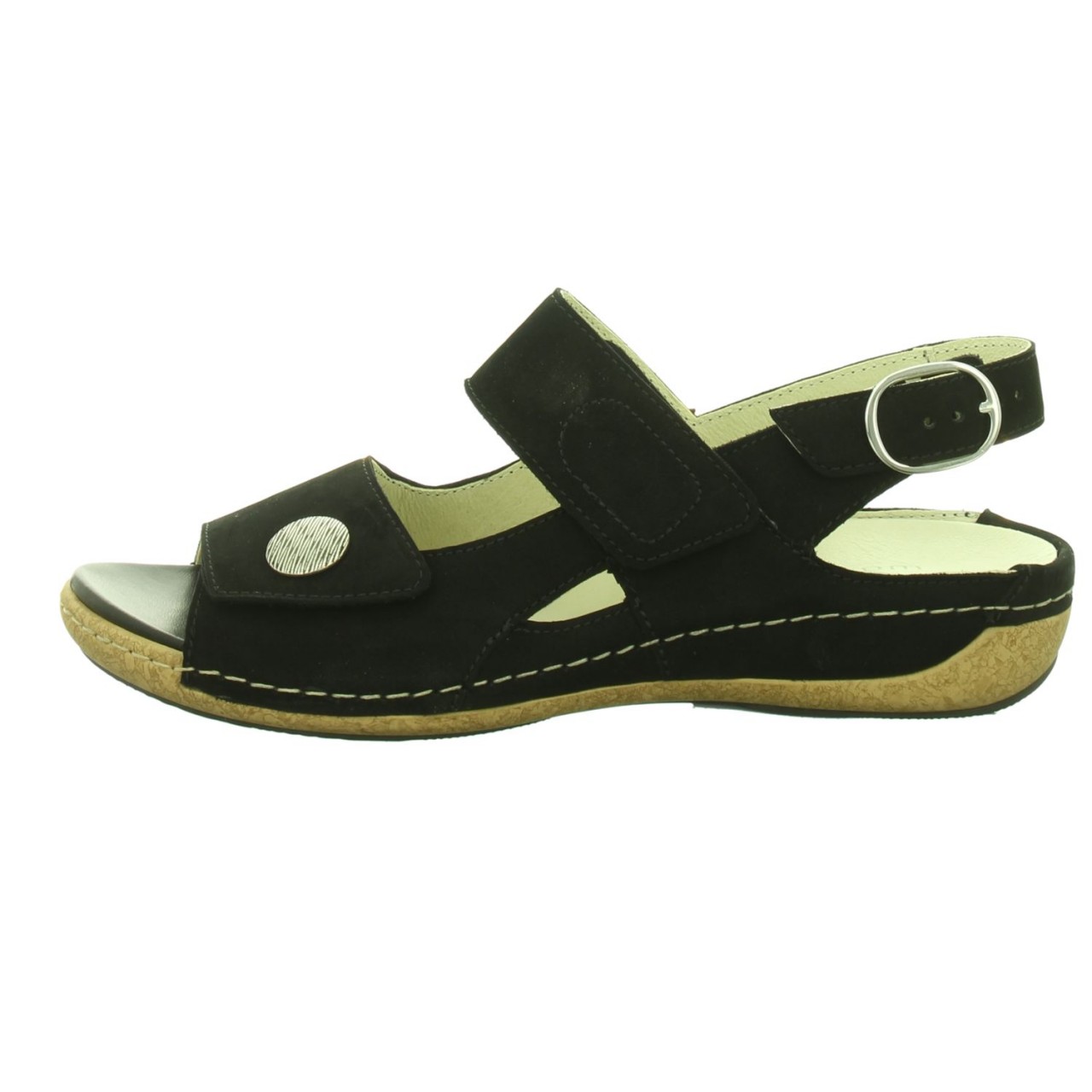 WALDLÄUFER Komfort Sandalen schwarz