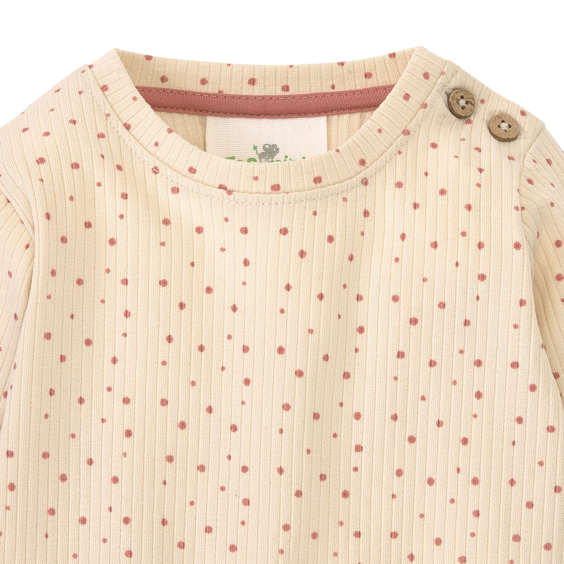 Newborn Langarmshirt mit Punkte-Allover