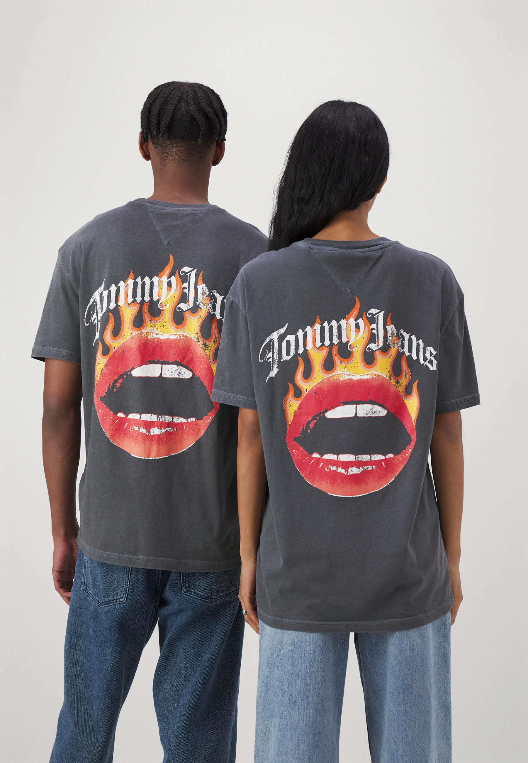 Tommy Jeans VINTAGE FIRE LIPS TEE UNISEX - Camiseta con estampado