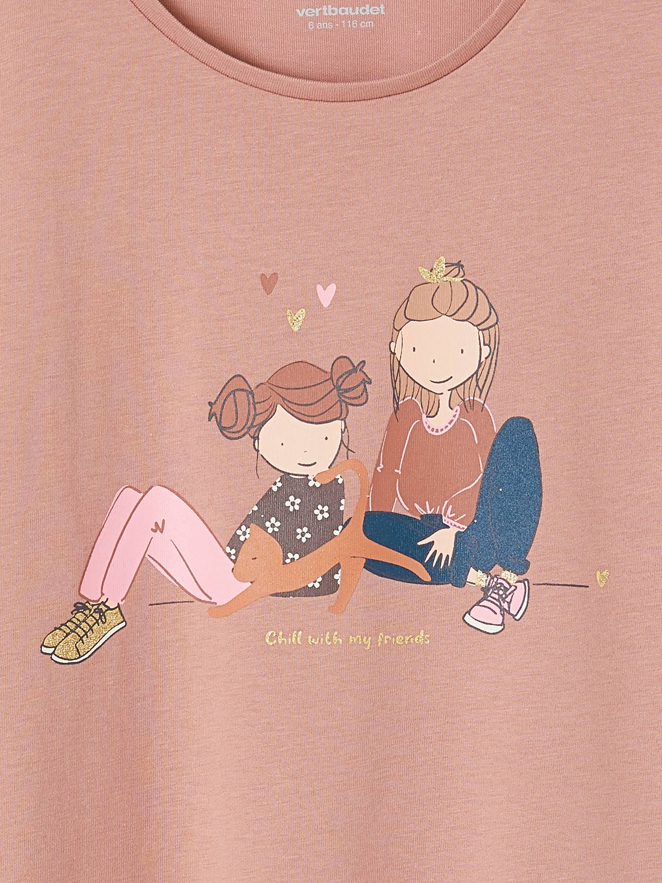 Vertbaudet Mädchen Shirt mit Motiv - weiß