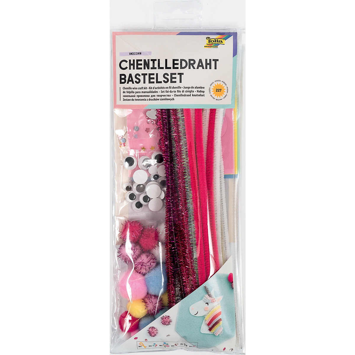 Bastel-Set Chenilledraht UNICORN 227 Teile