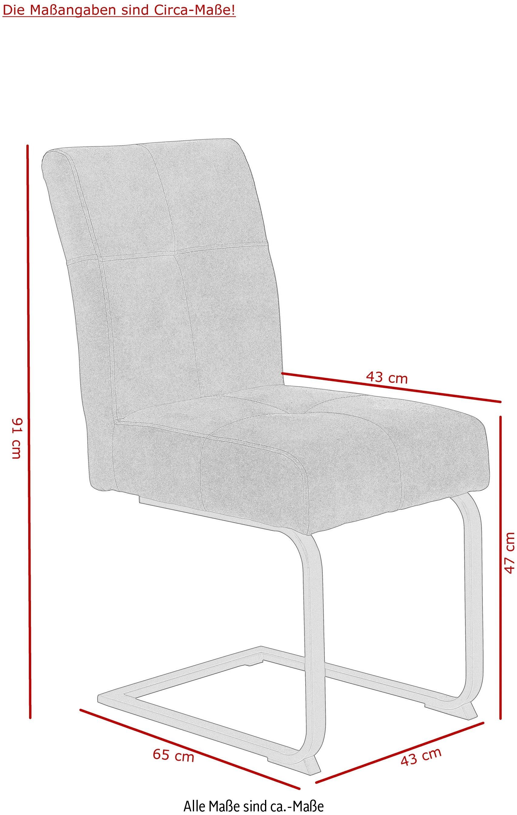 HELA Freischwinger Luise S (Set, 2 St), Komfortsitz mit Federkern