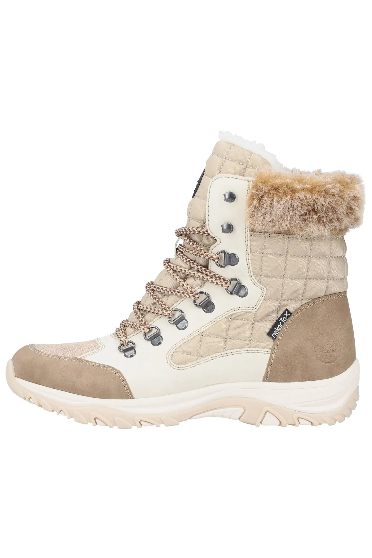 Rieker  Stiefelette - Beige - Flacher Absatz