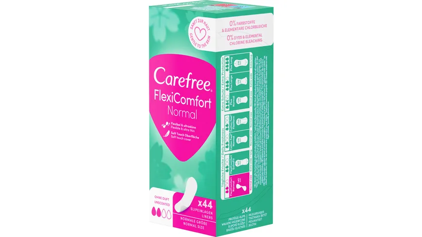 Carefree FlexiComfort Normal x44 Slipeinlagen ohne Duft