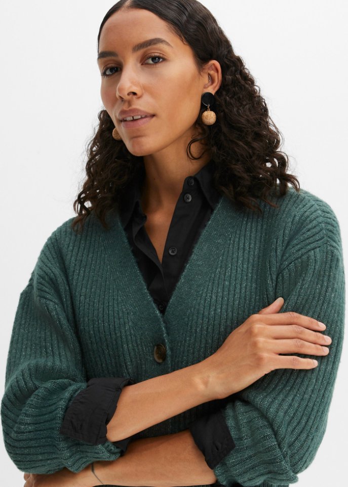 Strickjacke mit Hairyknit