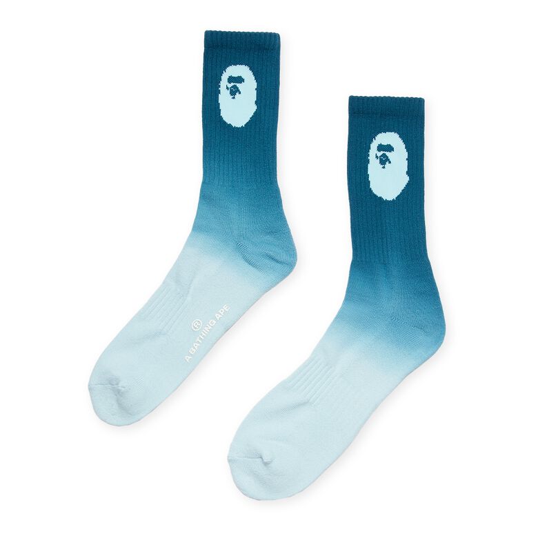 A Bathing Ape Gradation Socks blue